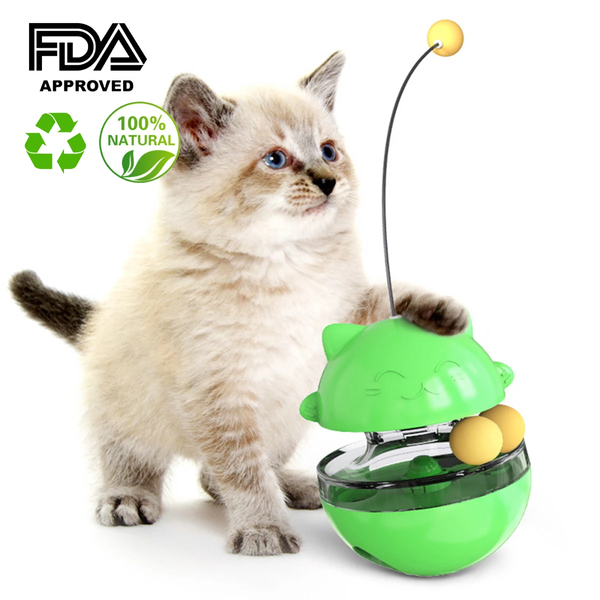Tumbler Cat Turntable Toy Food Dropping Ball Cat Teaser Self-Hi Artifact DT-005