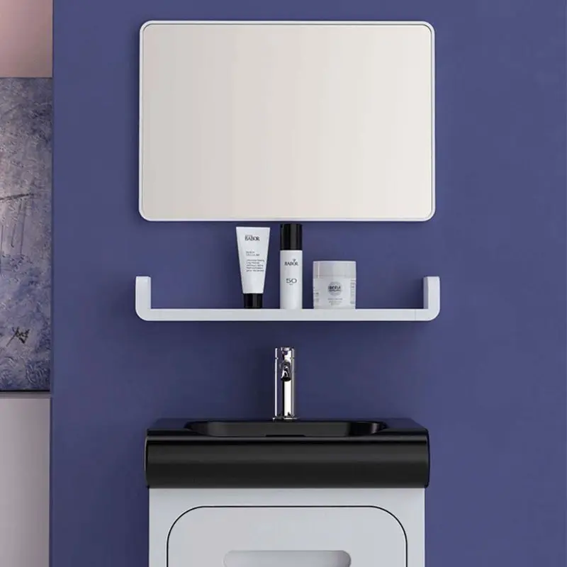 U Shape Wall Mounted Bathroom Wall Shelf Suction Floating Rack Storage Organizer