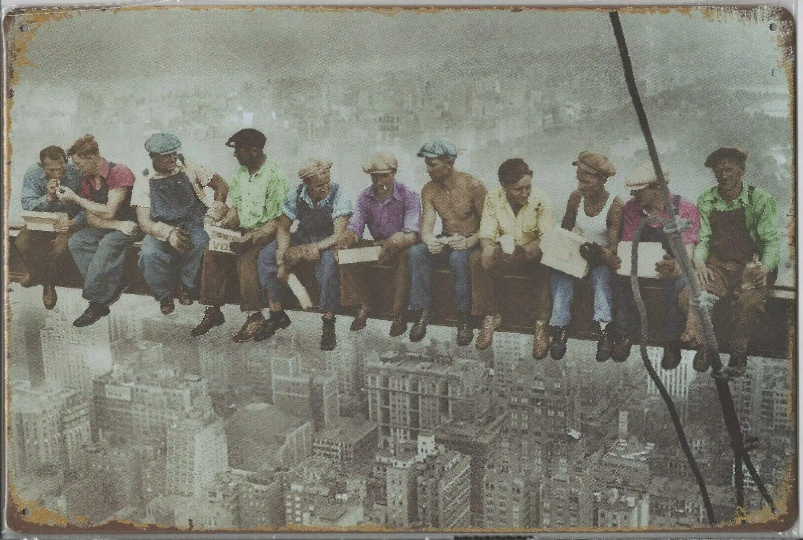 

Металлические работники на балочке, украшение на стену, Ретро Декор на стену, для дома, бара, паба, винтажный Декор для кафе, 8x12 дюймов