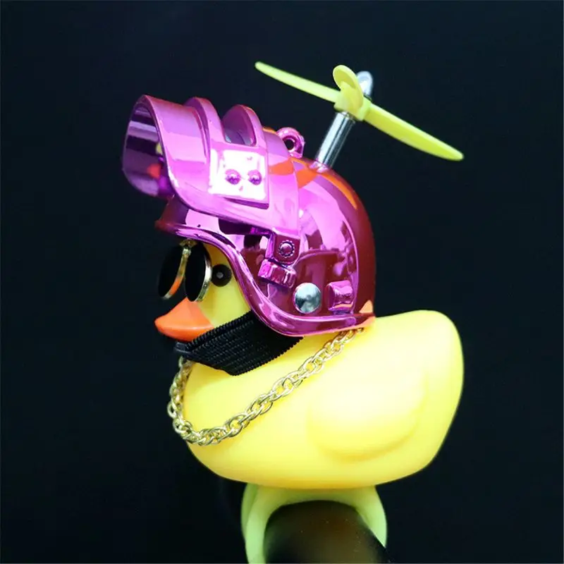 Rubber Duck Toy Car Ornaments Yellow  Dashboard Decorations with Propeller Helmet for Adults, Kids, Women, Men 14