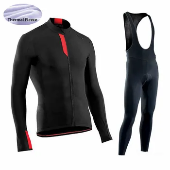 

2020 pro team NW Cycling Jersey Men Long Sleeve set Winter Thermal Fleece Ropa Ciclismo hombre outdoor bicycle Cycling Clothing