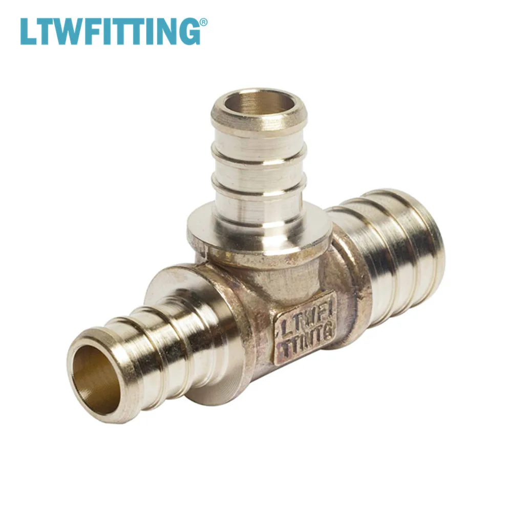LTWFITTING Lead Free Brass PEX Crimp Fitting 3/4-Inch x 1/2-Inch Tee | Обустройство дома