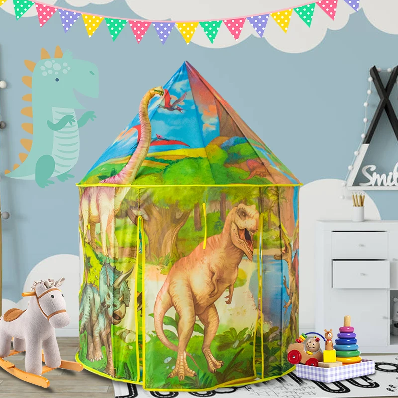 Tienda de campaña de dinosaurios para niños, juguete de Interior para  niñas, casa de juegos para bebés|Tiendas de campaña de juguete| - AliExpress