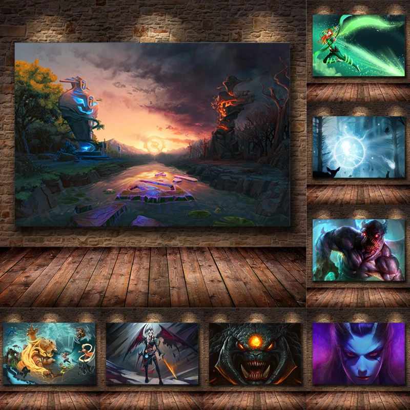 Постер DOTA2 холст живопись плакаты принты настенное искусство современные