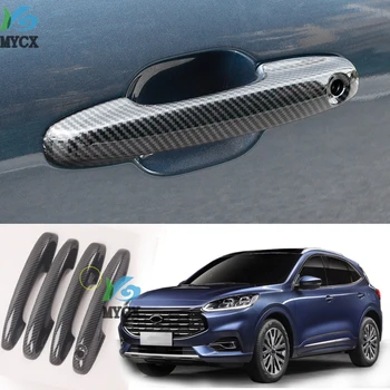 

For Ford Escape Kuga 2020 2021 Door Handle Cover With Smart Key Hole Catch Cap Trim Molding