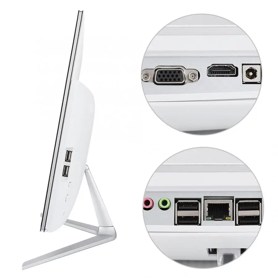 Plane K 21.5inch All In One PC Computer Desktop 1920*1080 with speaker full-featured wireless WiFi For Normal Office 100-240V