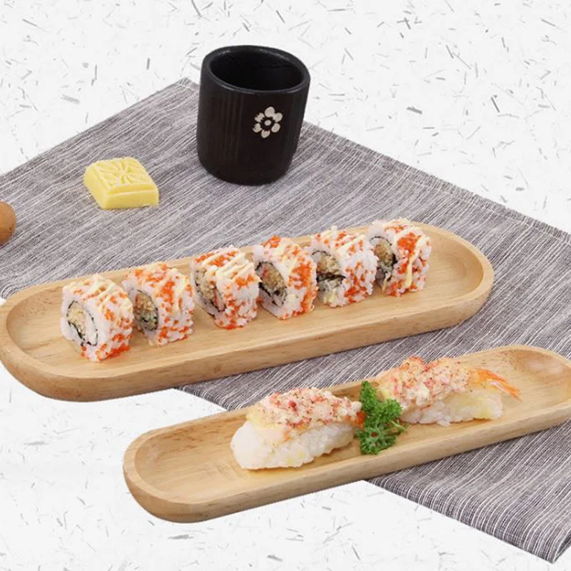 Dim Sum блюдо японский стиль деревянный поднос бревна закуски сухофрукты тарелка суши тарелка маленький большой размер Ресторан товары для дома