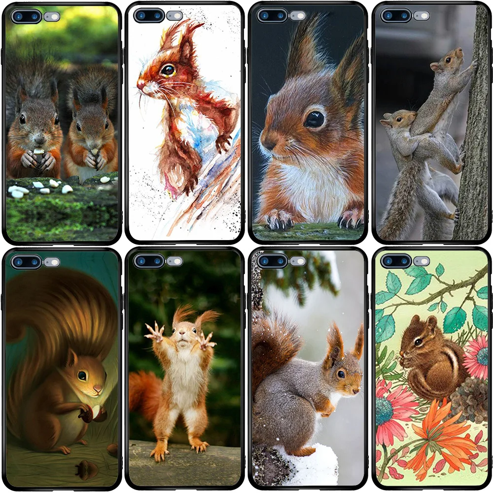 Phone Case for Xiaomi Redmi Note 10 9 9S 9A 8 8T 7 6 7A 6A 5A 5 A1 A2 A3 Pro Max Plus Lite Cute Squirrel | Мобильные телефоны и