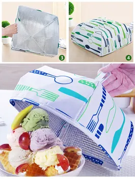 

Foldable Food Cover Umbrella Screen Food Preservation Cover And Fruits From Flies And Insects Reusable Aluminum Foil Covers