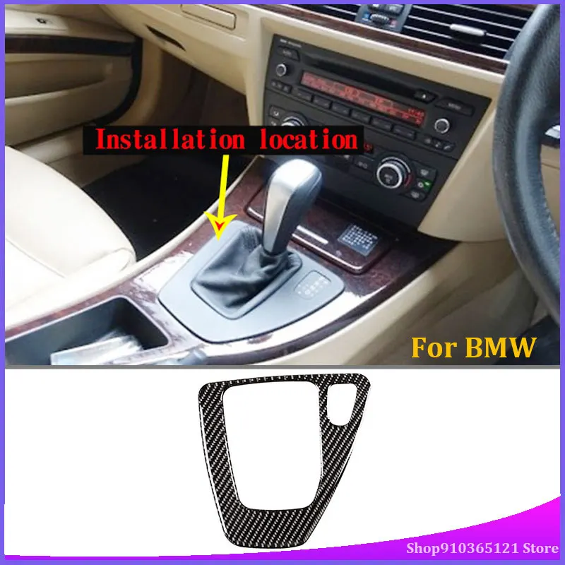 

For BMW 3 Series E90 E92 E93 2005-2012 Right Hand Drive Carbon Fiber RHD Car Center Console Gear Shift Panel Stickers Trim