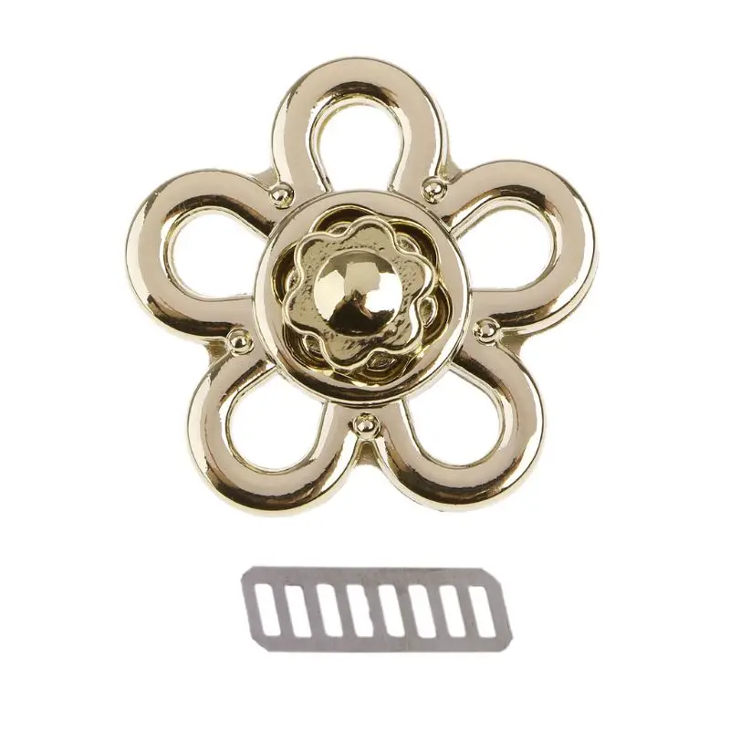 

2019 Flower Shape Clasp Turn Lock Twist Locks Metal Hardware For DIY Handbag Shoulder Crossbody Bag Purse Accessories