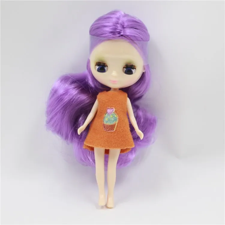 Мини-кукла Blyth 10 см BJD нормальная кукла тела, случайное платье, может изменить макияж, куклы+ платье+ сумка для хранения, детские игрушки для девочек - Цвет: style 16