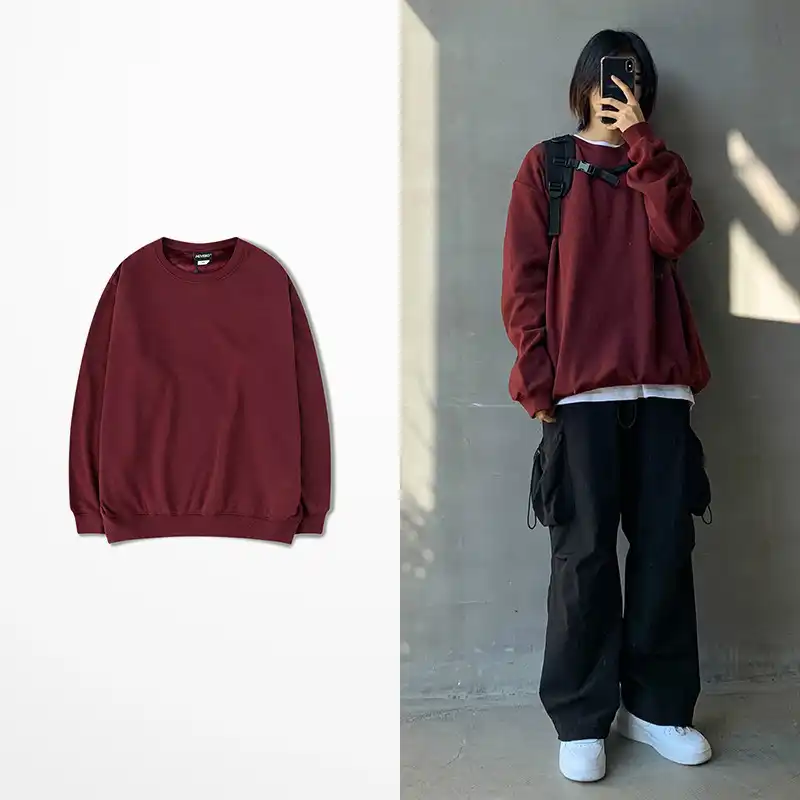 wine color hoodie