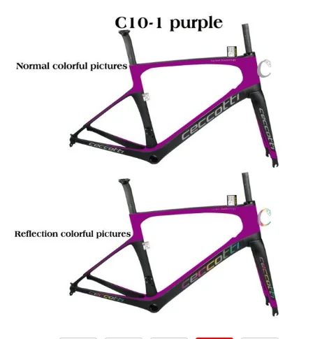 purple Карбоновая рама для шоссейного велосипеда PF30 BB30 Тайваньская карбоновая рама T1000 карбоновая рама для велосипеда di2 и механический - Цвет: purple