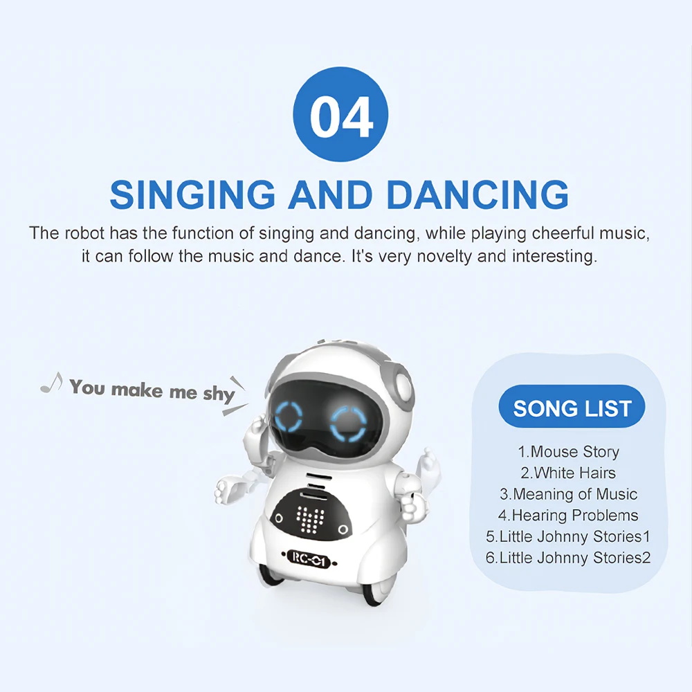 Rcロボット939Aミニポケットロボットスマートインタラクティブ対話音声認識記録歌ダンス物語おもちゃ - AliExpress おもちゃ  ホビー