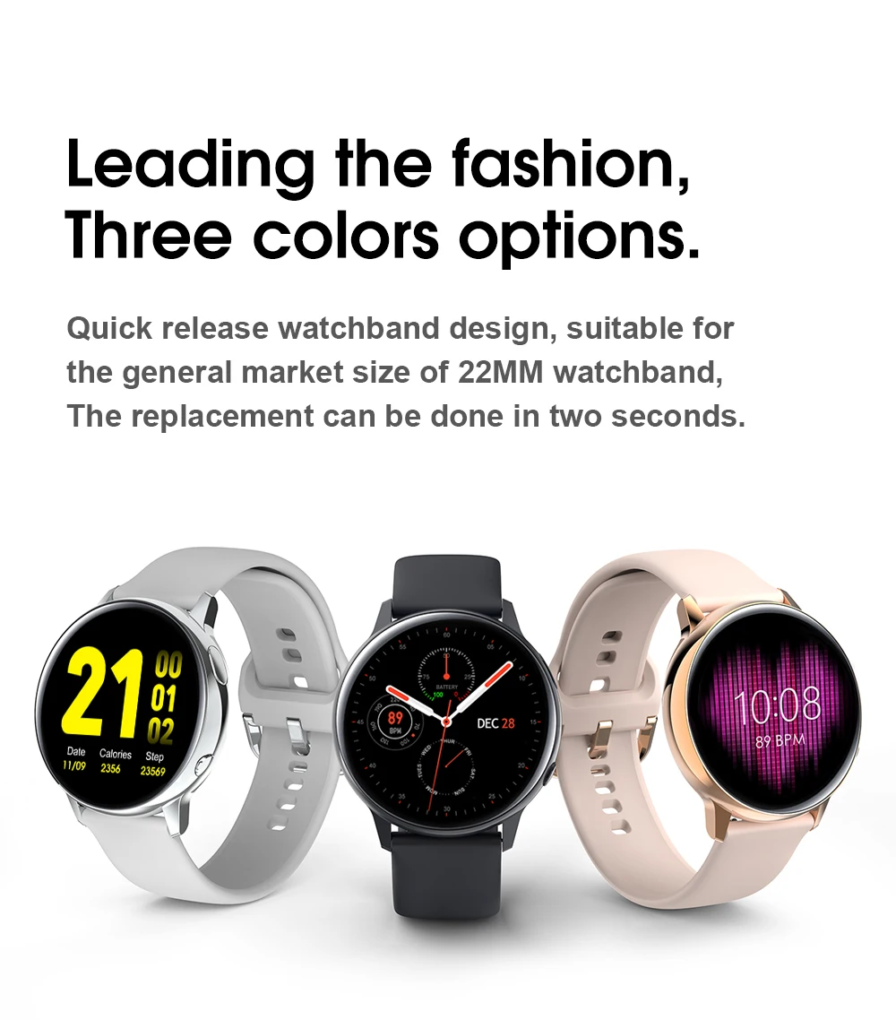 fio ip68 à prova dip68 água freqüência cardíaca moda smartwatch bt 5