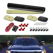 3 шт./компл. светодиодный крыше кабины маркер светильник в сборе полная для 07+ Chevy GMC 2500HD 3500HD Желтый безопасности дорожного движения автомобиля Предупреждение светильник