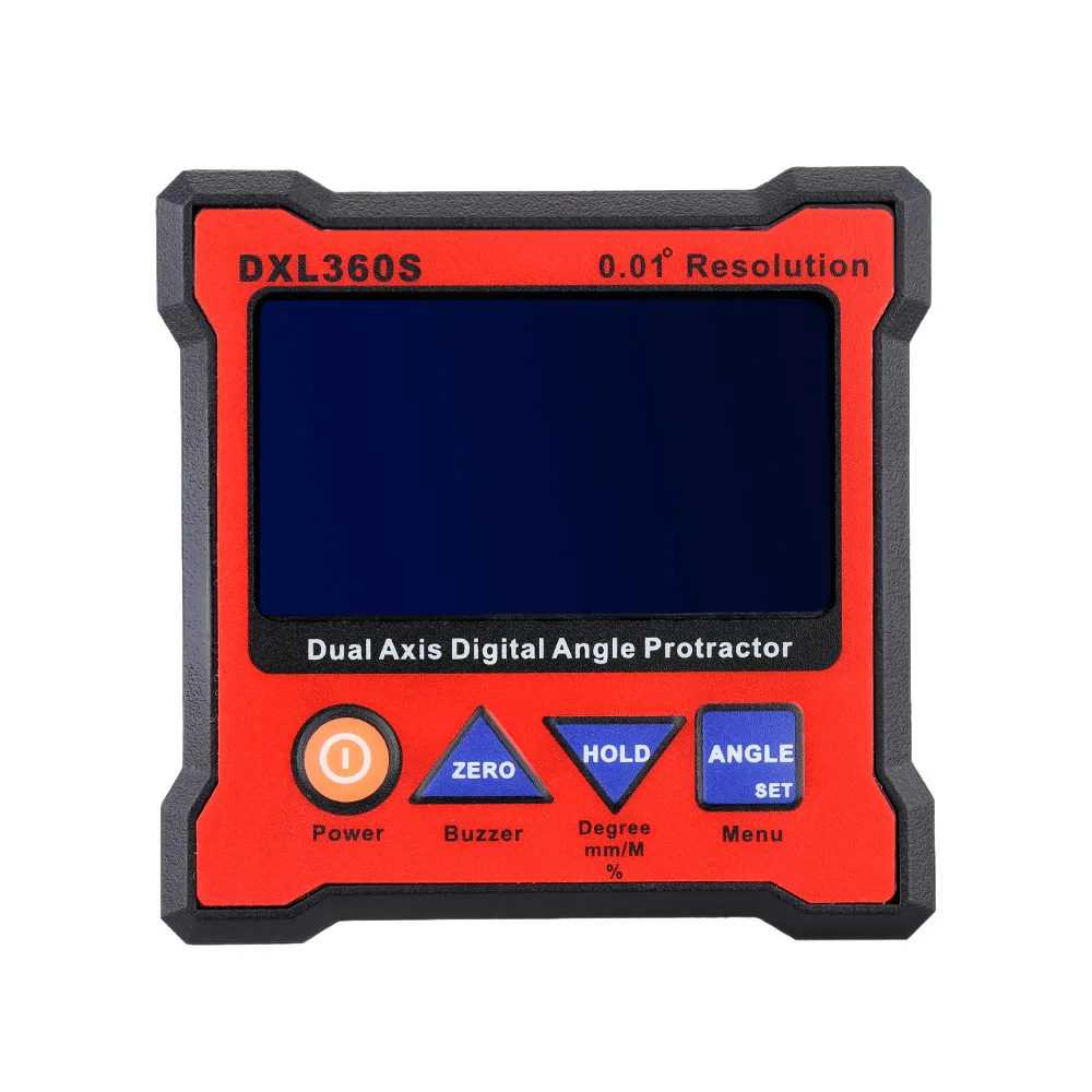 

DXL360S Dual Axis Digital Angle Protractor with 5 Side Magnetic Base High-precision Dual-axis Digital Display Level Gauge
