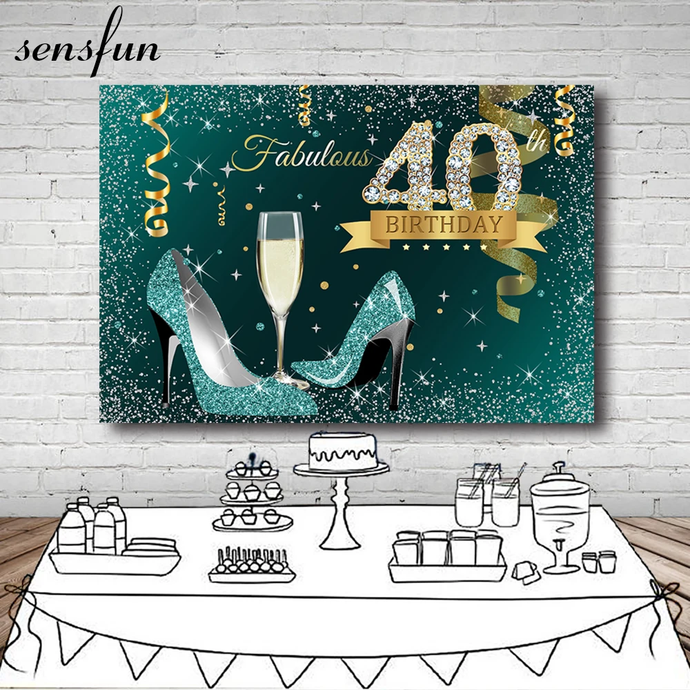 18th 30th 40th 60th Happy Birthday Photography Backdrops,Lady Adults Personalized Birthday Background Photo Vinyl Backdrop Photocall Decor