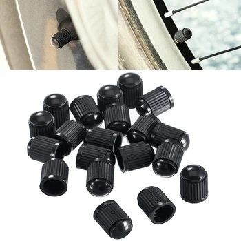 

100pcs Black Plastic Wheels Tire Valve Air Dust Cover Stem Cap For Auto Car Bike Motorcycle Electric Bicycles