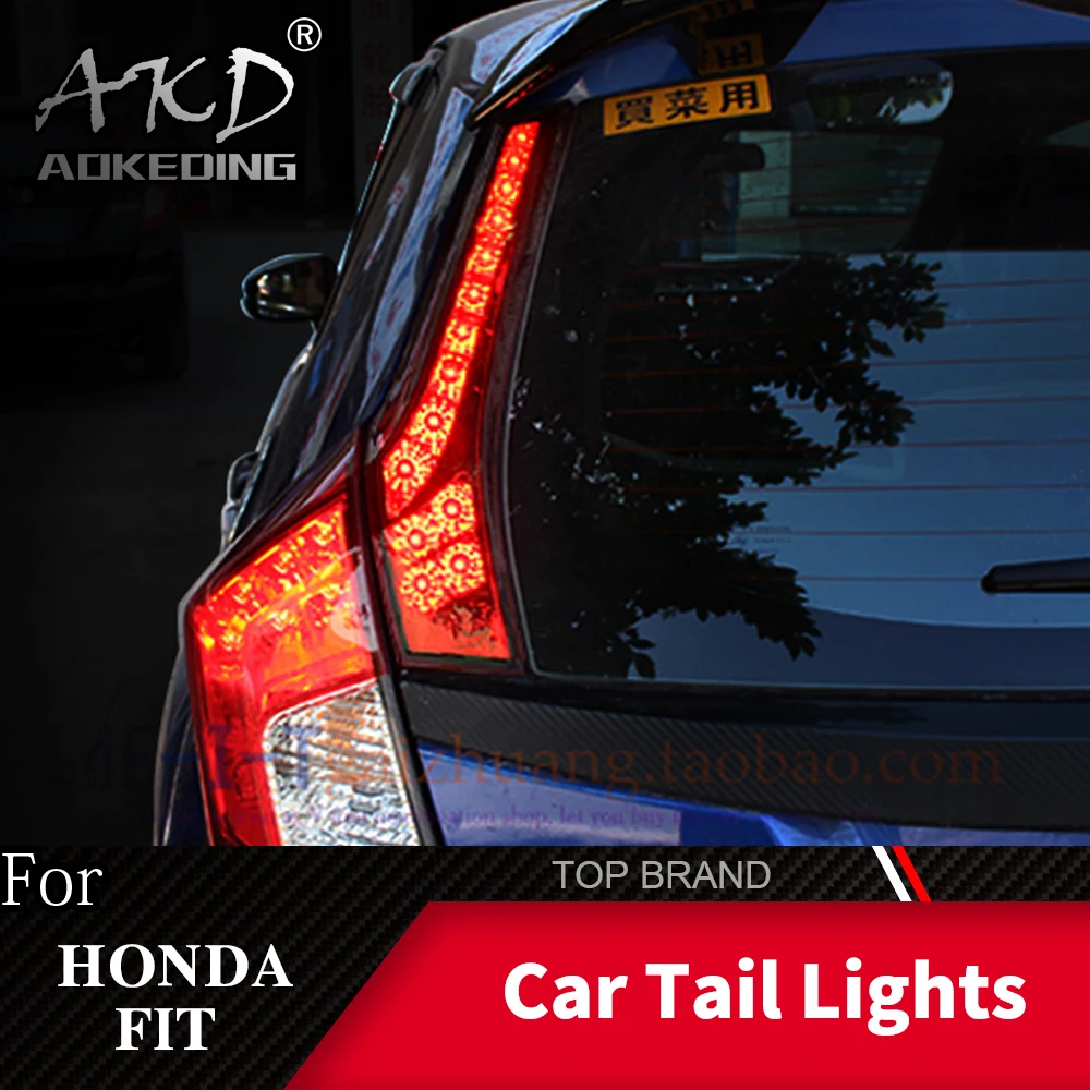 

AKD 2PCS LED Rear Pillar Lamp For Honda Fit Jazz 2014 2015 2016 2017 Bumper Light Exalted Brake Light Reflector Warning Light