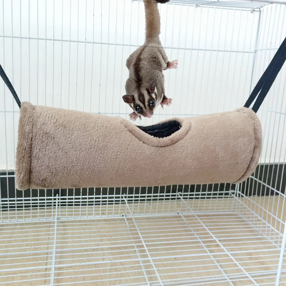 Hamster Hammock Toy Pet Hut Small Animals Cage House Snuggle Cute Passageway Tubes Tunnels Design Winter Warm