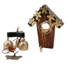 Ретро ветряные колокольчики античные гнезда ветра медные птичьи колокольчики украшение дома с колокольчиками и бабочками для двора сада Украшение Дома