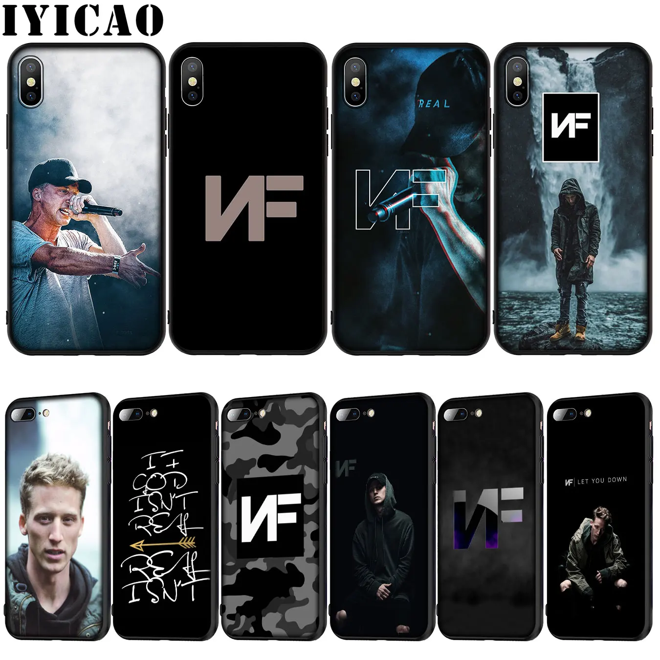 IYICAO NF реперские кепки Мягкий силиконовый чехол для iPhone 12 мини XR X XS 11 Pro Max 10 6 6S 7 8 plus