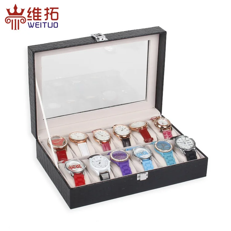 

Dimensional Rio Leather Watch Box Bracelets Storage Box Watch Display Box shou biao jia shou biao xiang