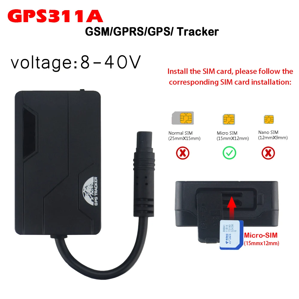 Мини устройство слежения gps для мотоцикла локатор GPS 311A L трекер и 2G