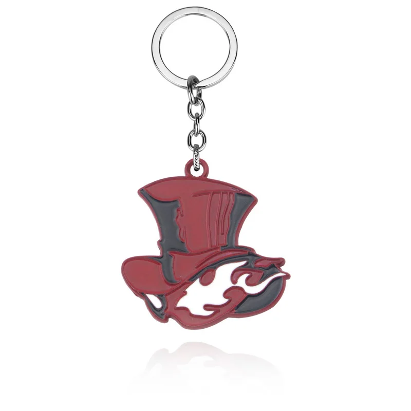 

Hot Game Persona 5 P5 Cosplay Accessories Red Metal Pendant Keychain Keyring For Woman Christams Fashion Gifts