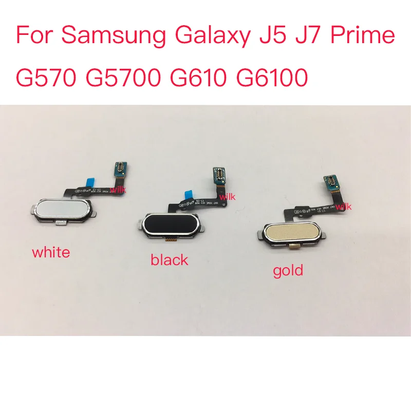 Для Samsung Galaxy J5 J7 Prime G570 G5700 G610 G6100 сенсорный датчик отпечатков пальцев гибкий шлейф
