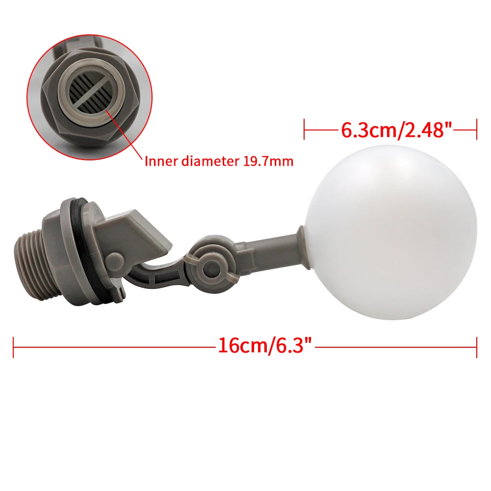 DN15 1/2'' DN20 3/4'' Inch Arrival Adjustable Mini Plastic Float Valve for Aquarium  Reverse Osmosis System Easily Used