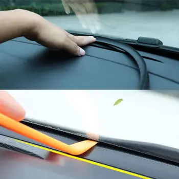 

Hot 1.6m Rubber U Shape Center Console Windshield Sealing Strip Easy Apply Sound Insulation Dashboard Car Accessories Edge