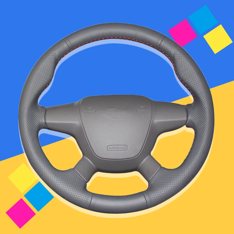 Оплетка автомобиля на рулевое колесо для Ford Focus 3 2012-2014 KUGA Escape 2013-2016 C-MAX 2011-2018 сшитые