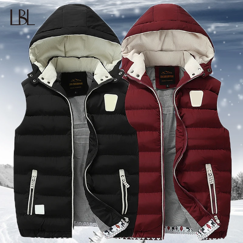 Sleeveless Jacket Men Men's Winter Vest Vests Men Winter Zipper