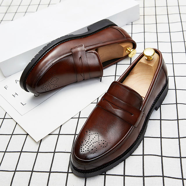 Luxury Brand Penny Loafers men Casual shoes Slip on Leather Dress shoes ...