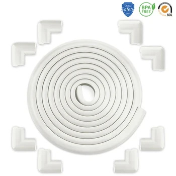 

5M & 8pcs Children Protection Corner Security Baby Safety Desk Table Protector Cushion for kids Safe Furniture Bumper Corner