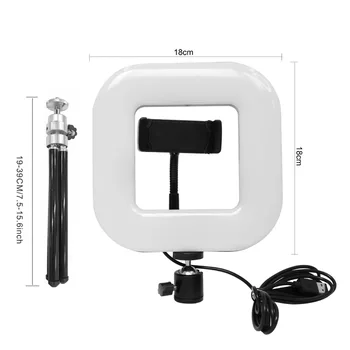 

cakes adjustable 18 centimeters square lamp light LED with tripod web celebrity live phone support as the fill light