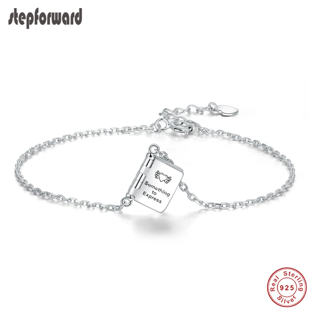 Шаг вперед любовные буквы браслет из стерлингового серебра 925 пробы браслеты для женщин и девушек любовь тебя навсегда браслет подарок для девушки