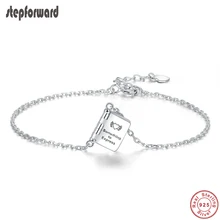 Шаг вперед любовные буквы браслет из стерлингового серебра 925 пробы браслеты для женщин и девушек любовь тебя навсегда браслет подарок для девушки