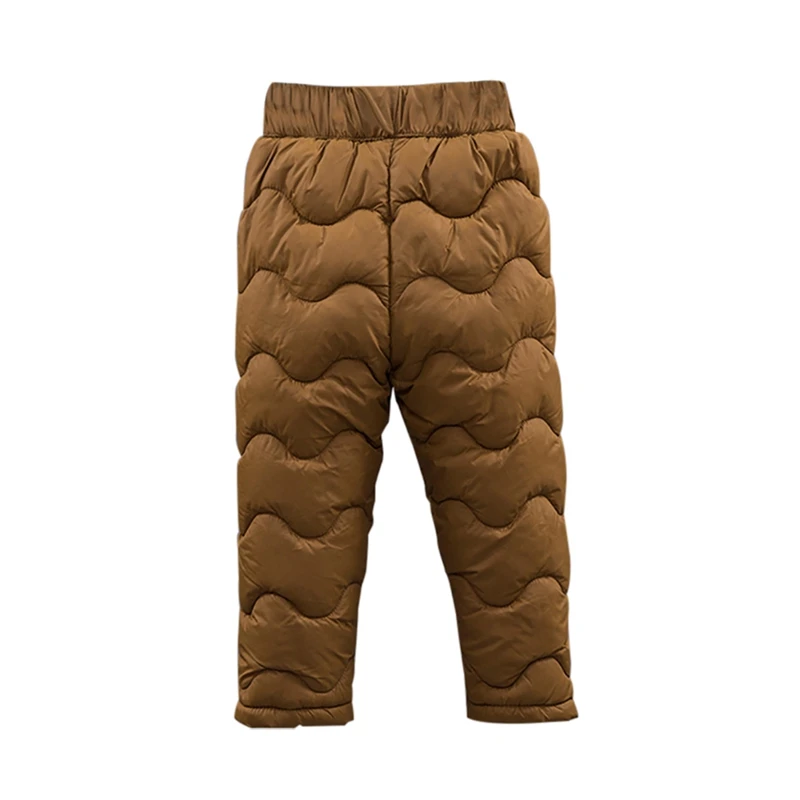 Модные милые зимние штаны для мальчиков; Детские теплые леггинсы; детские штаны для маленьких мальчиков; Зимние Детские Пуховые теплые брюки для девочек; одежда