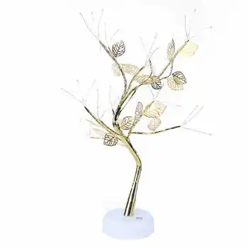 

kitchen led 72LED Golden Leaves Tree USB Copper Wire Table Night Light for Home Indoor Decor led aluminium led