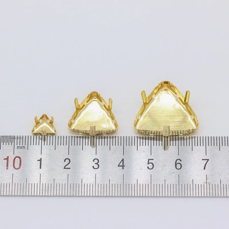 30p All shape&size Empty Base Setting Gold plated Blank Claw For Holder jewels stones Stitch On Sew On Crystal Glass Rhinestones