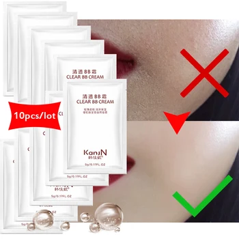 

10pcs/lot Clear BB Cream Face Care Foundation Concealer Makeup Spay Makeup Brightening Cream Whitening Moisturizing Face Cream