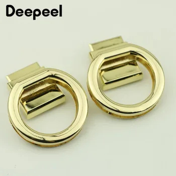 

Deepeel 2/4pcs 30mm DIY Purse Pushed Locks Metal Handbag Clasps Closure Buckles Bag Snap Lock Replacement Hardware Accessories