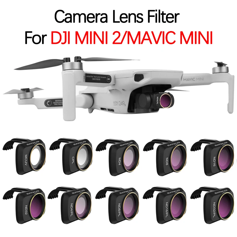 

Lens Filter For DJI Mavic Mini 1 2 Drone Gimbal Camera MCUV ND4 ND8 ND16 ND32 CPL NDPL Filters Kit High Transmittance Accessory