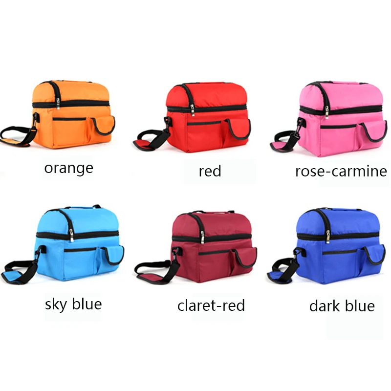 2021 New 2 Layers Picnic Box Portable Cooler Bag Refrigerator Nylon Thermos For Steak Thermal Insulation Ice Pack | Багаж и сумки