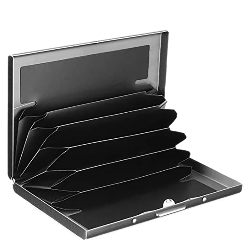 Stainless Steel Credit Card And Business Card Storage Box Portable
