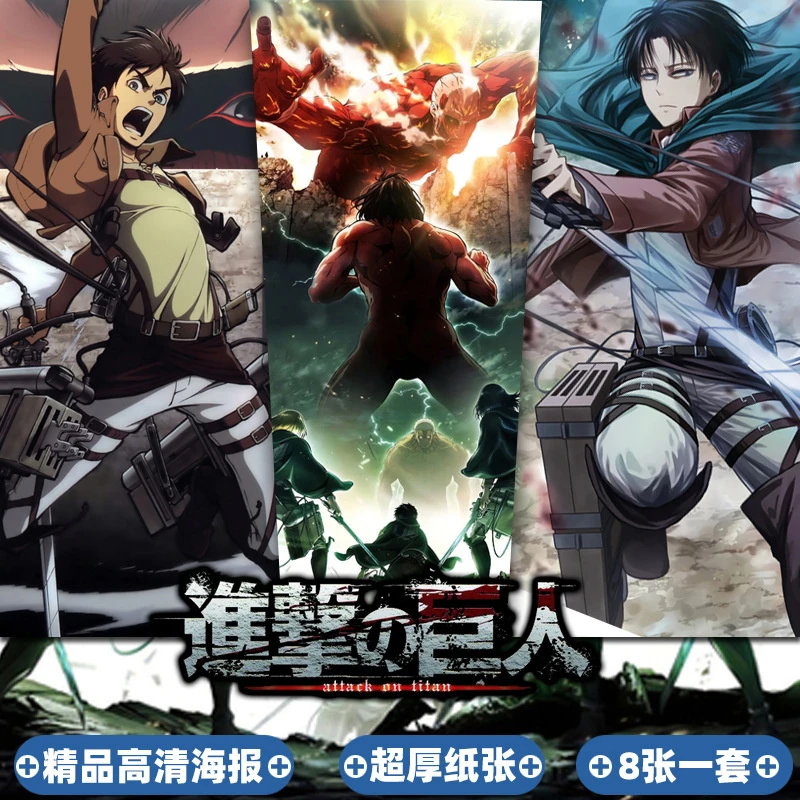 Eren Jaeger Long Hair Attack On Titan Season 4 Manga Canvas Decoration Prints Poster Pictures Home Decor Study Wall Art Painting Wall Stickers Aliexpress